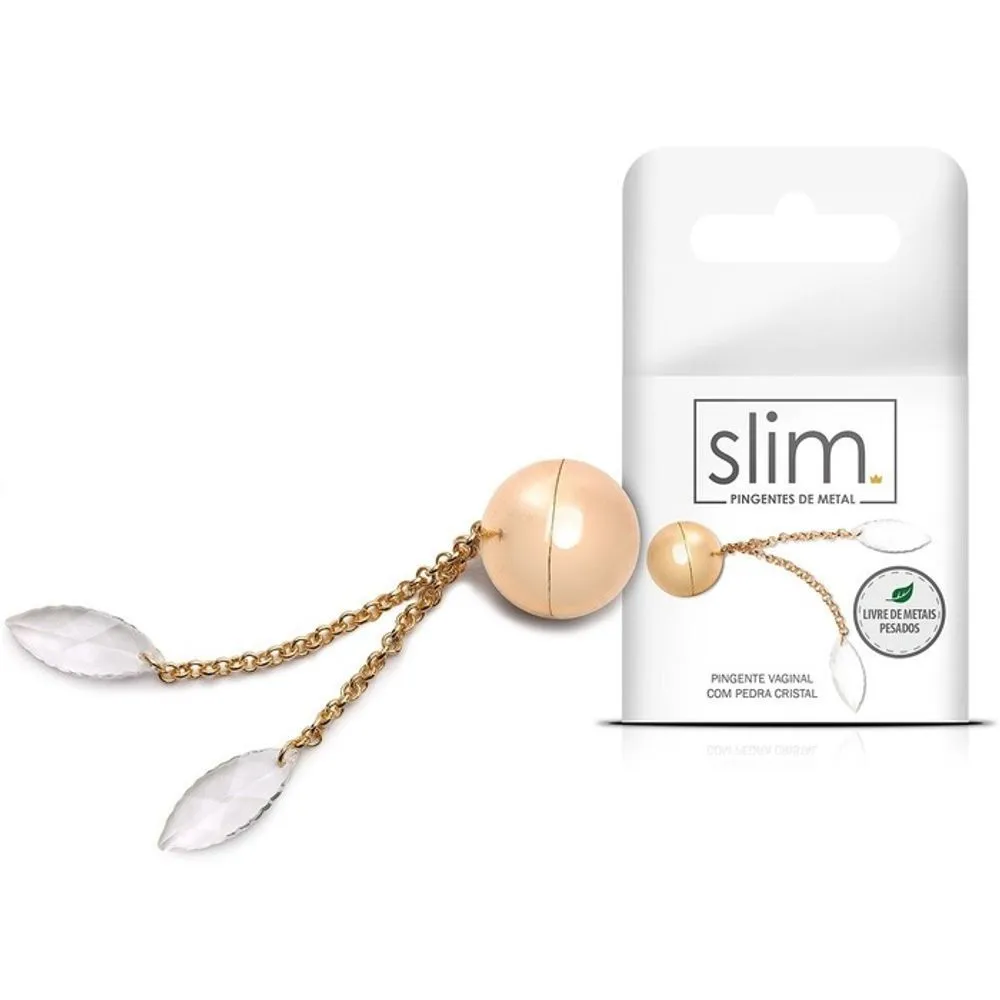 Sexy Fantasy Pingente Vaginal Em Metal Com Detalhe Cristal